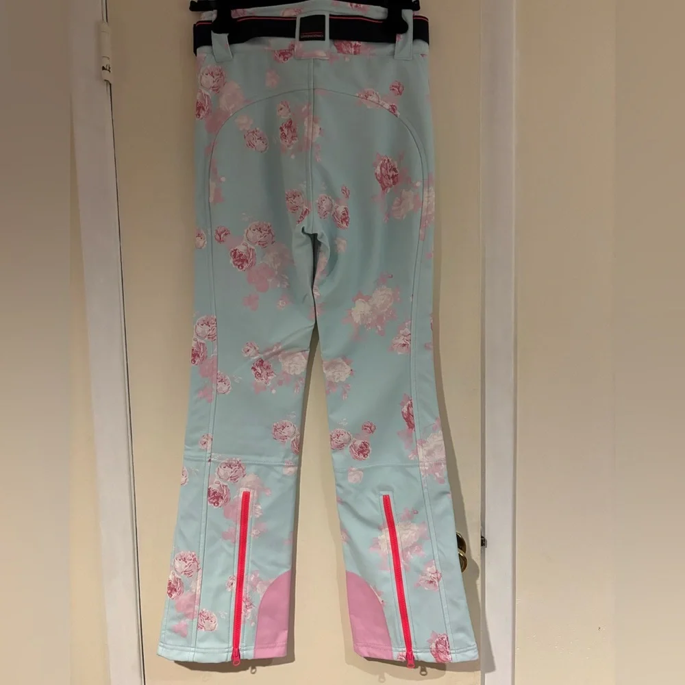 LoveShackFancy X Bogner Full Ski Outfit Coat Pants Blue Pink S - Picture 10 of 11